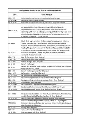 Bibliographie de René Barjavel
