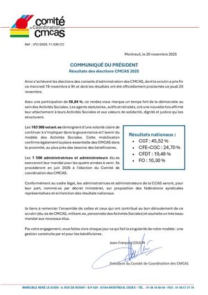 2025 11 036 Communiqué Elections CMCAS 2025 Proclamation Des Résultats