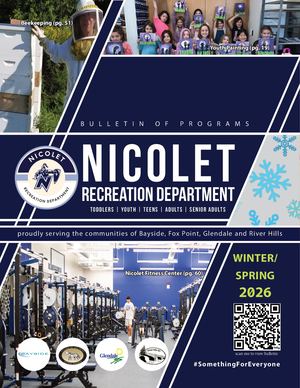 2026 Nicolet Recreation Department Winter/Spring Bulletin