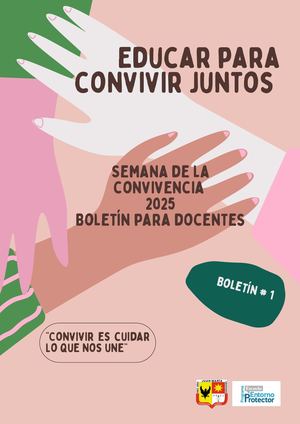 Boletín #1 Semana De La Convivencia 2025 Docentes