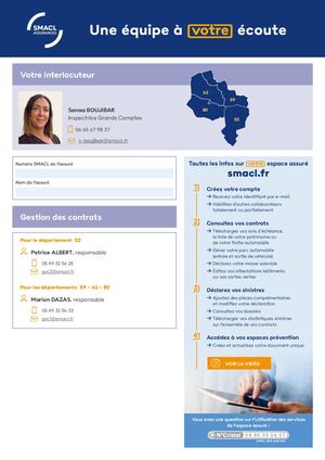 Fiche Contact Sanaa Boujibar Smacl Assurances