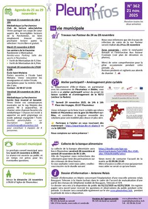 Pleum'infos 21 novembre