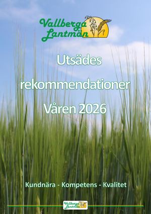 Utsädesrekommendationer Våren 2026