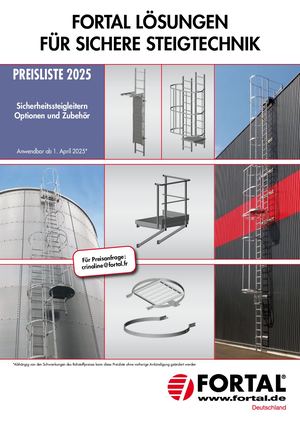 Preisliste 2025 Sicherheitssteigleitern