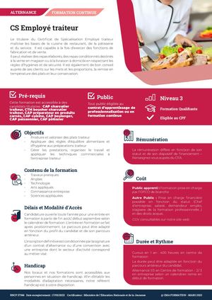 CS Employé Traiteur