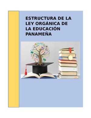 La Ley Orgánica De Educación De Panamá Trabajo Final