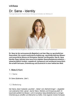 Dr Sana Identity