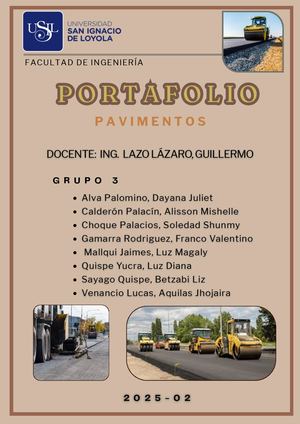 Portafolio de Pavimento - Grupo 3