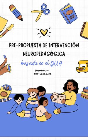 Pre Propuesta De Intervención Neuropedagógica
