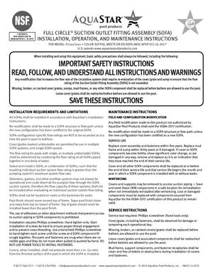 Aqua Star Un Blockable SOFA Instructions FC Digital Rev100422