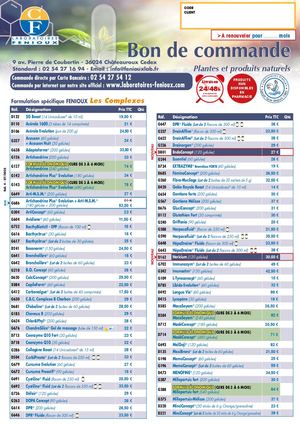 Bon de Commande Fenioux France - septembre 2025