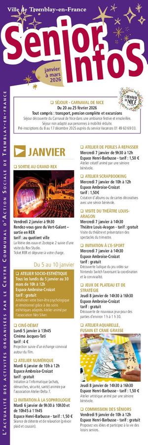 Senior Infos - Janvier Mars 2026