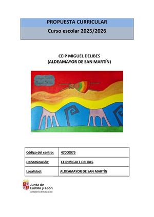 2025 2026 Pcurricular Ed Primaria 47000075 Ceip Migueldelibes