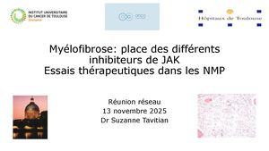 RR SMP 25 : Actualités Dans Les Myélofibroses Places Des Diff Inhi Jak - Tavitian Suzanne