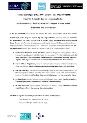 Programme Journées Erma/IPAG/UCA2025