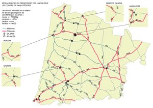 Carte du réseau routier 72 tonnes validé