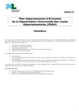 Signalisation Horizontale des routes départementales