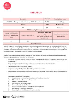 BCN_ACAD_MSc_Syllabus_MSc Cultural Management