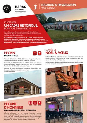 Location Visites Spectacles Haras 2025 2026