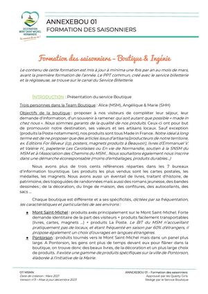 ANNEXEBOU 01 - Formation Des Saisonniers