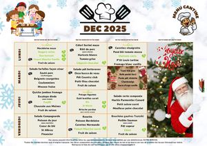 Menu - Décembre 2025