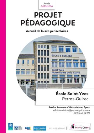 Projet Peda Ecole Saint Yves 2025 2026
