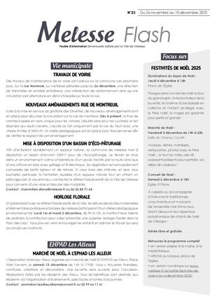 Melesse Flash n°23 du 26 novembre au 10 décembre 2025