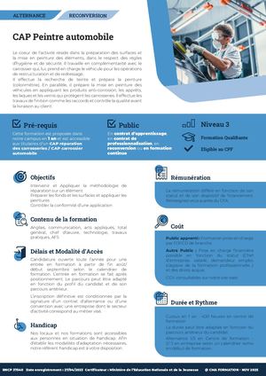 CAP Peintre automobile