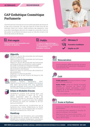 CAP Esthétique Cosmétique Parfumerie