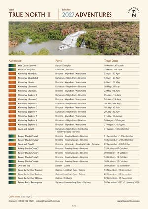 True North II 2027 Schedule