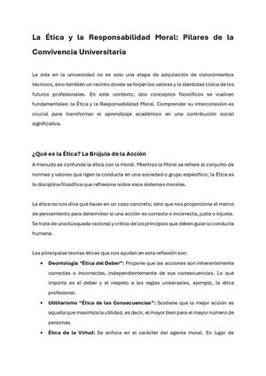 La Ética y La Responsabilidad Moral (1)