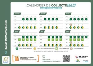 Calendrier Collecte 2026 | Bailly-Romainvilliers