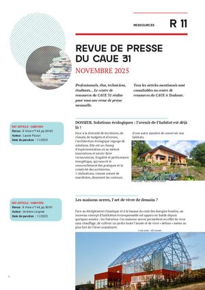 La revue de presse du CAUE 31 - Novembre 2025