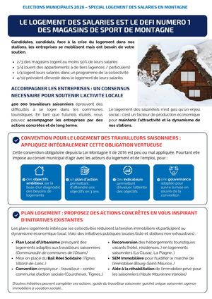 Plaidoyer Municipales Logements Saisonniers