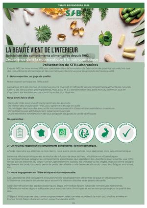 SFB - Tarifs Revendeurs 2026