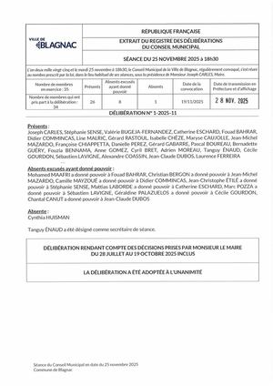 Deliberations Cm 25 11 2025