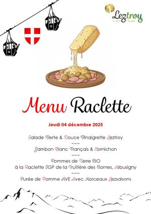 Menu Raclette du 04/12/2025