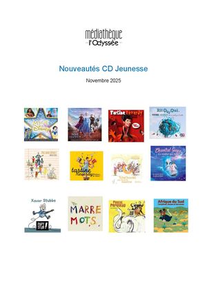 Livret de nouveautés CD en secteur jeunesse en novembre 2025