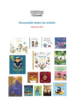 Nouveautés Textes lus enfant de  décembre 2025