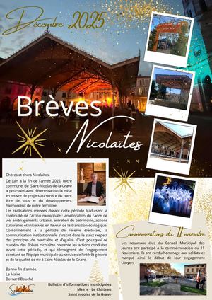 Brèves Nicolaïtes Déc 2025