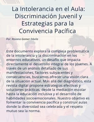 Calaméo - La Intolerancia En El Aula Discriminacion Juvenil Y ...