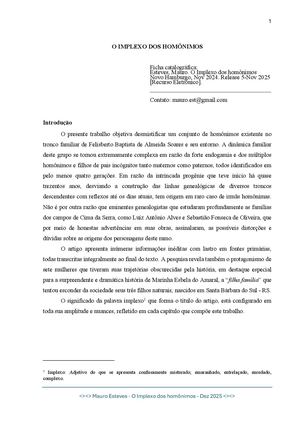 O Implexo dos Homônimos