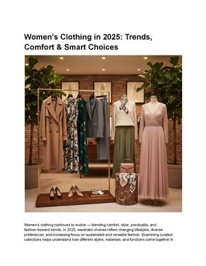Women’s Clothing In 2025 Trends, Comfort & Smart Choices