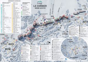 Plan Station Le Corbier Hiver 2025-2026