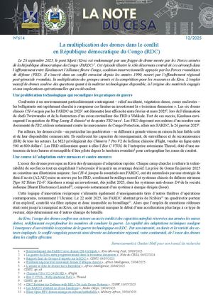 LA NOTE DU CESA N°614