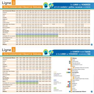 Guide Horaires TUS Novembre 2025 Ligne 3