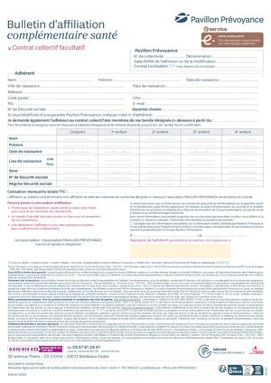 2026_BULLETIN AFFILIATION CONTRAT COLLECTIF FACULTATIF