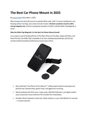 The Best Car Phone Mount In 2025