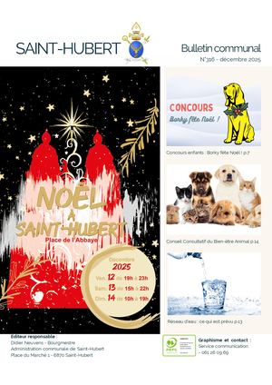 Bulletin communal Saint-Hubert N°316 - décembre 2025