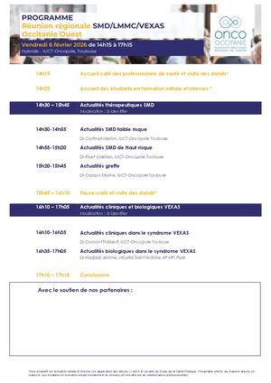 Programme Réunion Régionale SMD